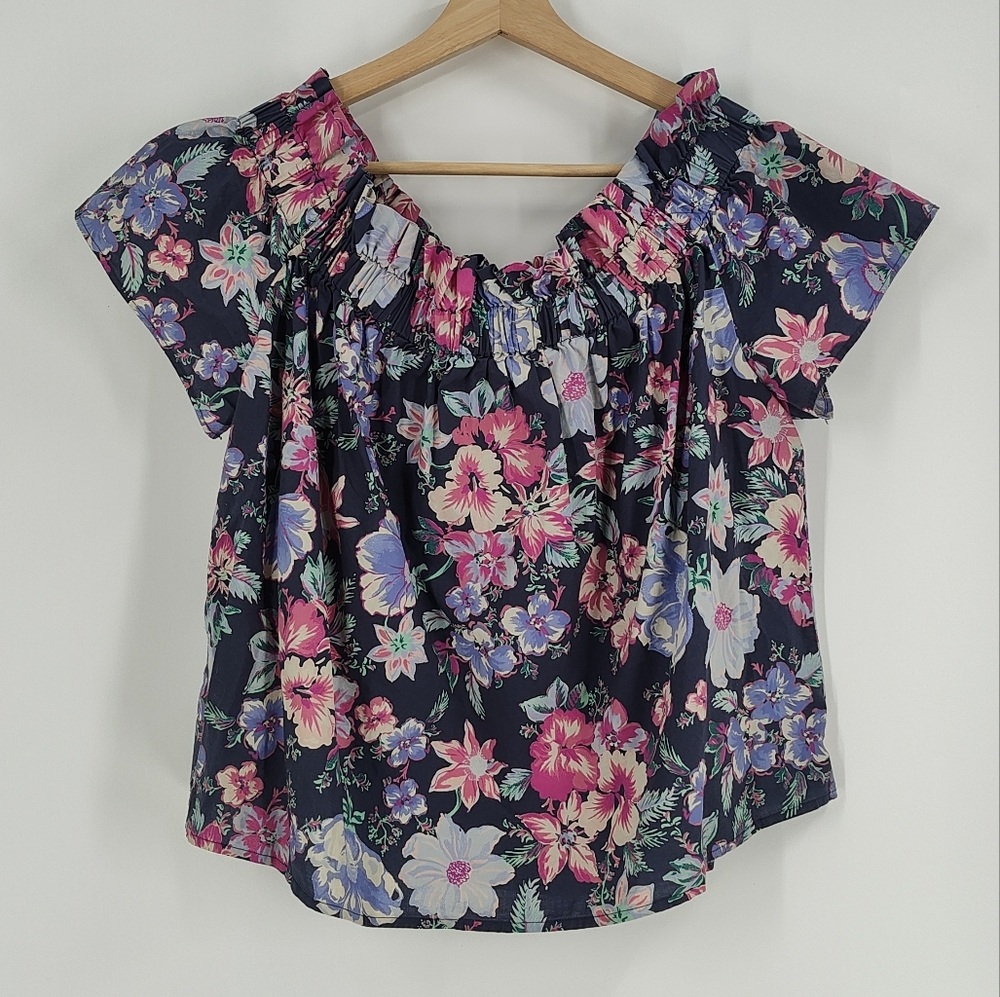 GAP Floral Blouse - Navy, Pink, Purple